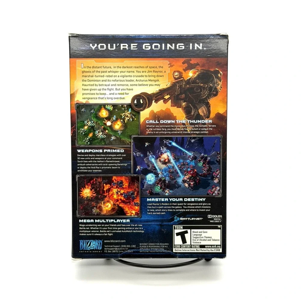 StarCraft II Wings of Liberty PC Mac DVD-ROM Blizzard Game Box Manual